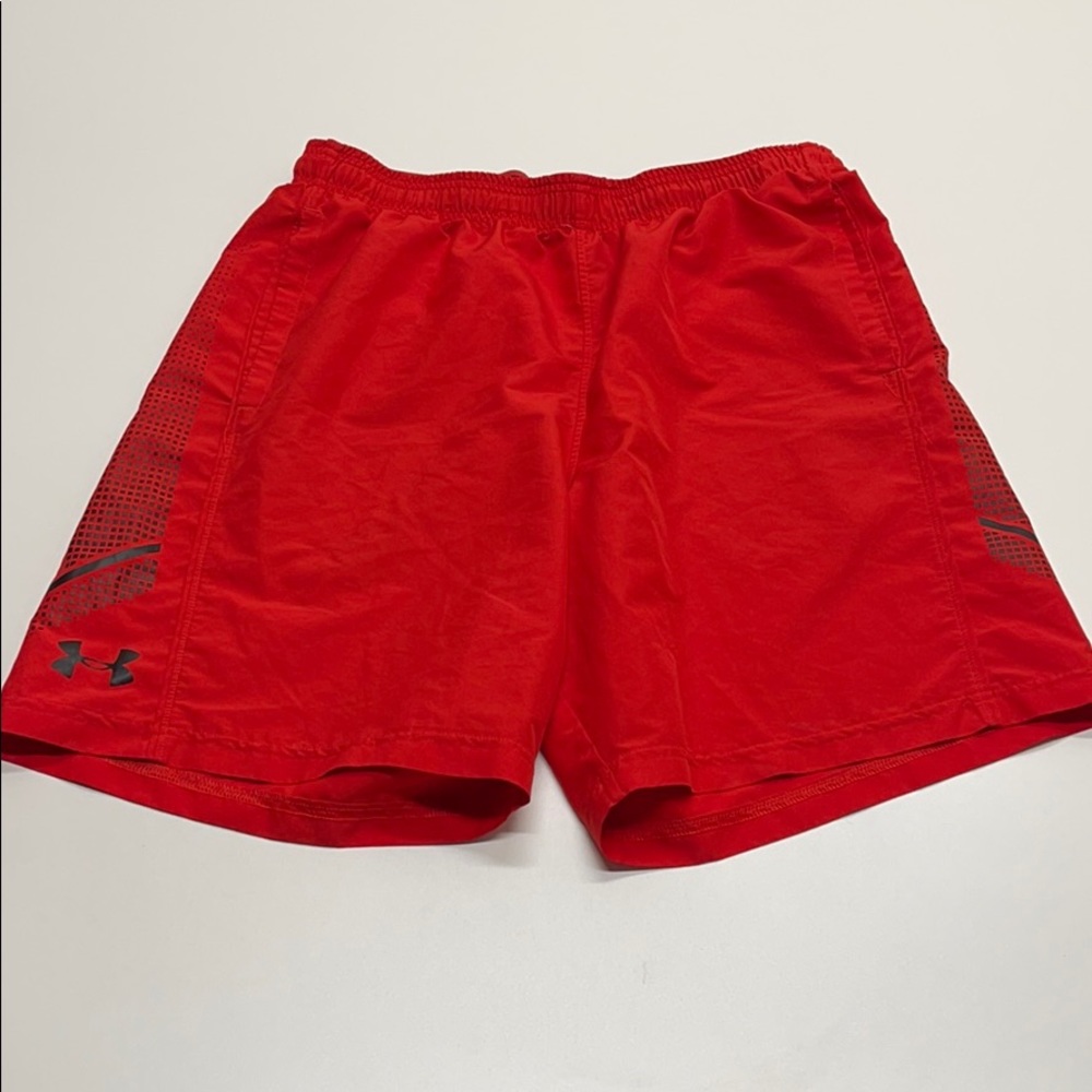 UNDER ARMOUR Mens Large Red Gym Shorts
